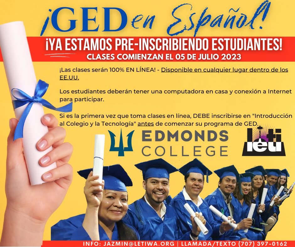Pre-registration for GED, Introduction to College and Technology Classes